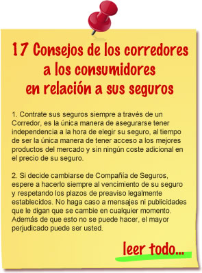 17 consejos de los corredores a los consumdores en relación a sus seguros